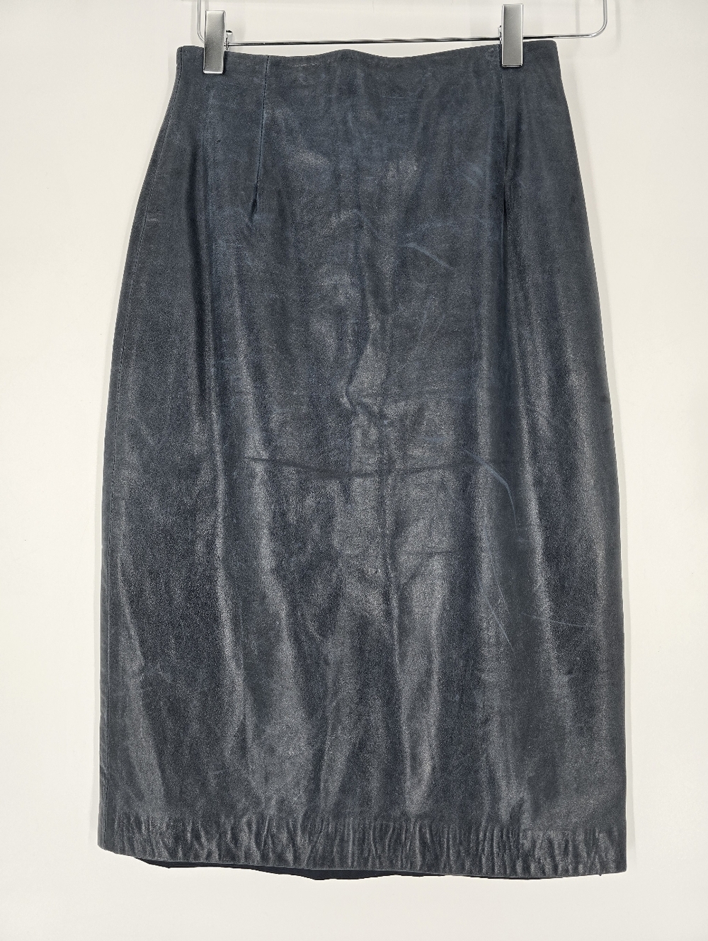 Shoshanna Blue Leather Pencil Skirt Size 2